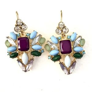 Lee by Lee Angel Purple  Blue Crystal Drop Earring